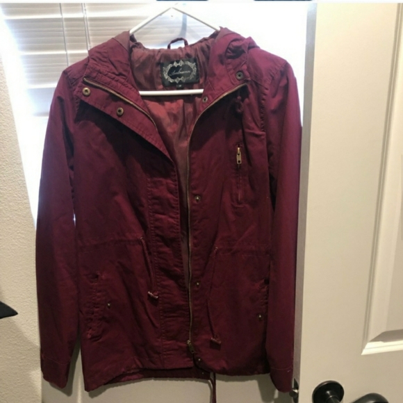 Burgundy Anorak Parka M - Picture 4 of 4